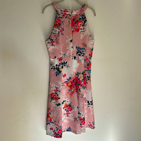 Roz & Ali Sleeveless Scuba Knit Fit & Flare Style Dress - Picture 3 of 6